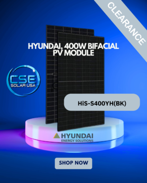 Hyundai HiS-S400YH(BK) 400W Black on Black 132 Half-Cell Mono Solar Panel