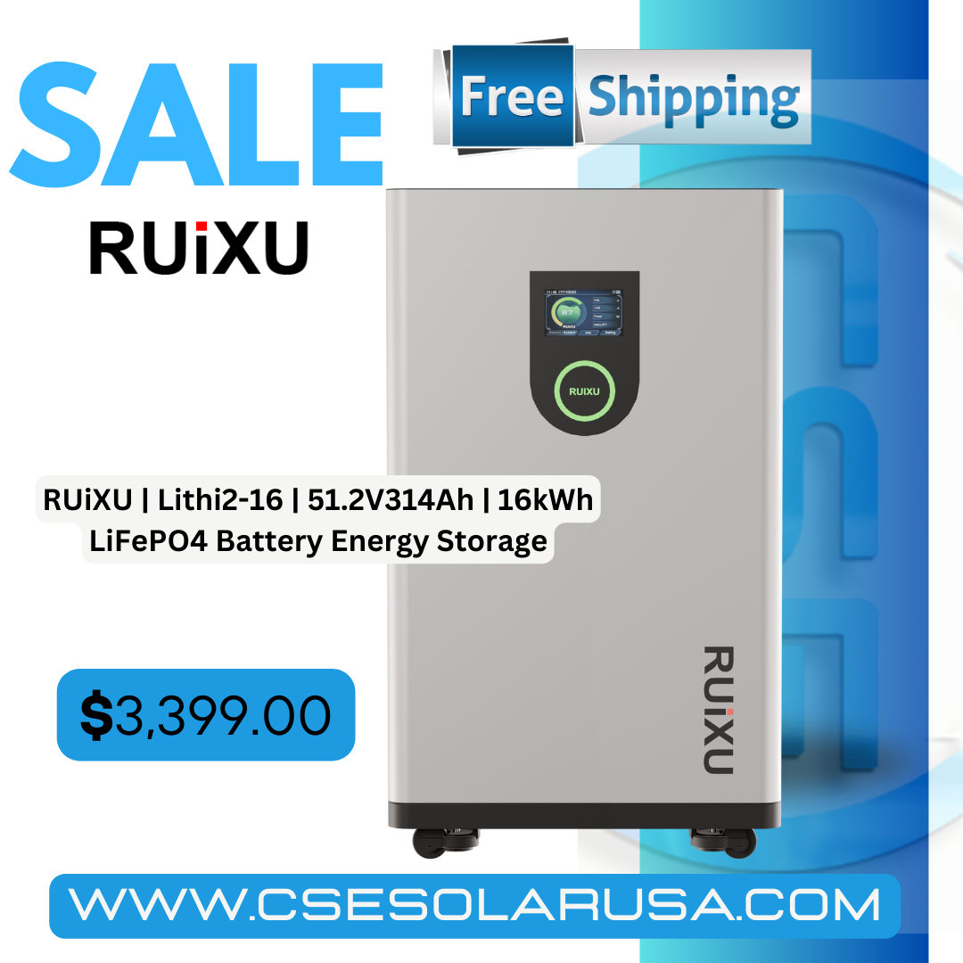 RUiXU | Lithi2-16 | 51.2V314Ah | 16kWh LiFePO4 Battery Energy Storage