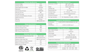 eVault MAX 18.5 kWh Specifications
