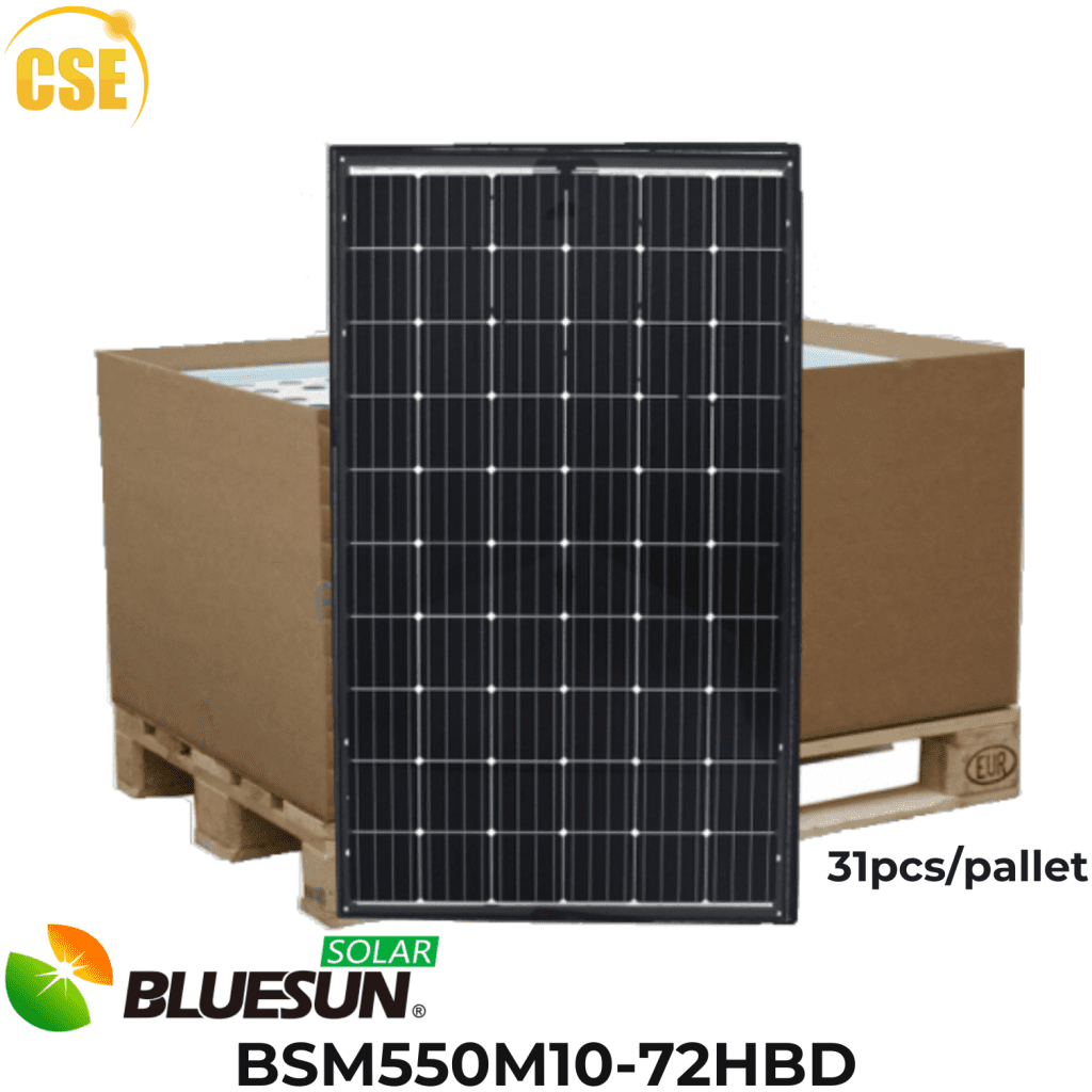 Bluesun 550W Bifacial Dual Glass Solar Panel BSM550M10-72HBD (31 pcs)1 ...