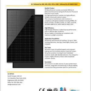 Sonali Solar SS-M-440 is a high-performance 440 watt
