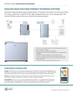Avalon High Voltage ESS Spec 1