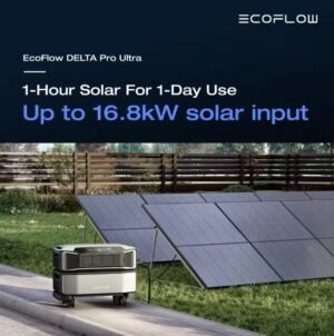 EcoFlow Battery Generator Delta Pro Ultra Battery Pack 6144Wh Solar Generator, 7200W Output,LFP,Home Backup, Push-Button Start