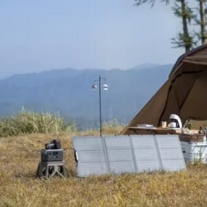 EcoFlow 300W Output/600W Peak Push-Button Start Solar Generator RIVER 2 with 110W Solar Panel for Home Backup Power, Camping, RVs