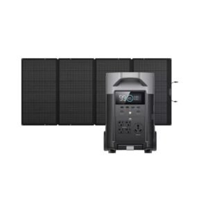 EcoFlow 3600W Output/7200W Peak Push-Button Start Solar Generator DELTA Pro with 400W Solar Panel for Home, Camping and RVs