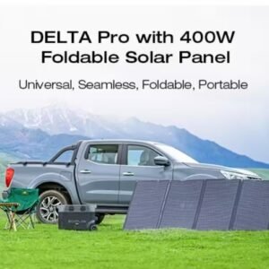 EcoFlow 3600W Output/7200W Peak Push-Button Start Solar Generator DELTA Pro with 400W Solar Panel for Home, Camping and RVs