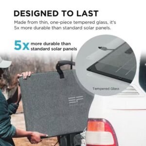 EcoFlow 220-Watt Monocrystalline Silicon Solar Panel with 21.8-Volt Output Waterproof IP68 Solar Charger for Solar Generator