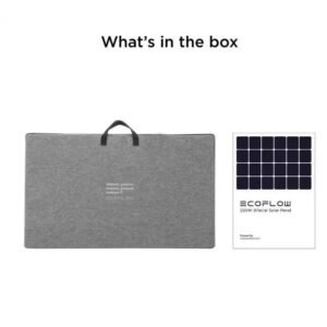 EcoFlow 220-Watt Monocrystalline Silicon Solar Panel with 21.8-Volt Output Waterproof IP68 Solar Charger for Solar Generator