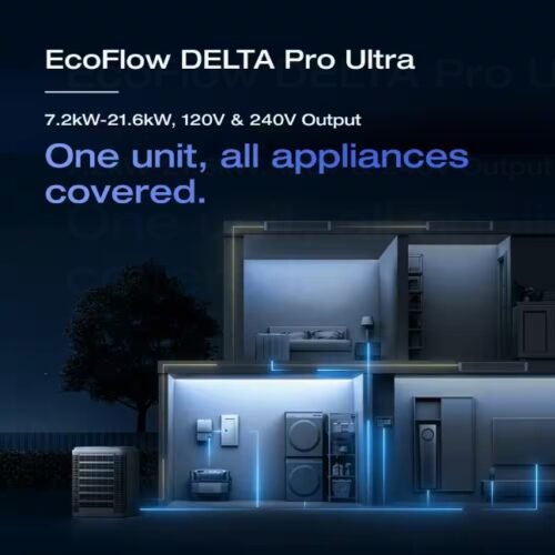 Ecoflow Battery Generator Delta Pro Ultra 6144Wh Solar Generator, 7200W Output,LFP Power Station Home Backup