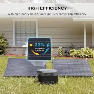 EcoFlow 2 Pcs 100-Watt Monocrystalline Silicon Rigid Solar Panel for Power Station Generator, IP68