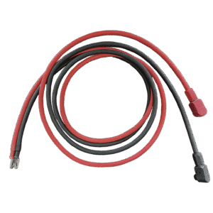 4AWG Cable-5/16” Lugs + Pluggable Battery Pole Connector  -Black and Red