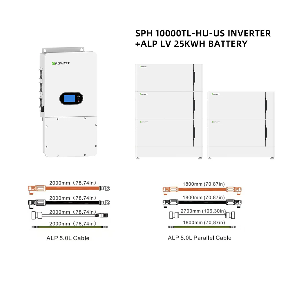 Hybrid Growatt System Bundle - SPH 10000TL-HU-US Split-Phase Hybrid Inverter