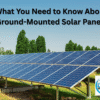 Ground-mounted solar panels