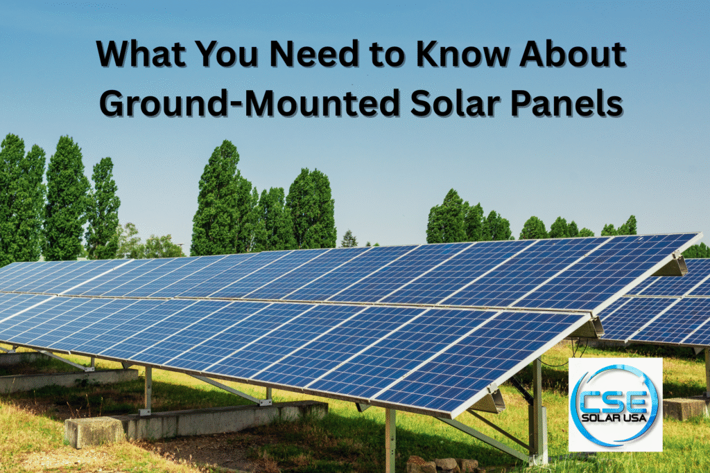Ground-mounted solar panels