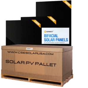 Sunket 430W All-Black Bifacial Solar Panel with 108 Half-Cells