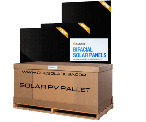 Sunket 430W All-Black Bifacial Solar Panel with 108 Half-Cells