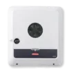 close-up view of white Fronius GEN24 3.8kW hybrid string inverter