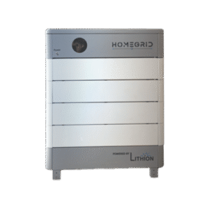 HomeGrid Stack’d 48V 4-Stack 19.2kWh Lithium Iron Battery Bank for Solar Energy Storage.