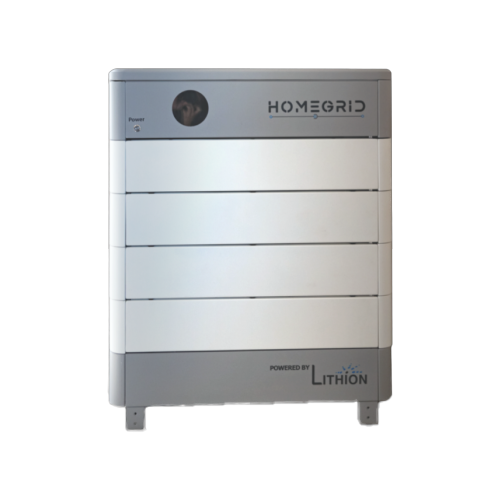 HG-4-STACK-H-2T HomeGrid Stack’d 48V 4-Stack 19.2kWh Lithium Iron Battery Bank for Solar Energy Storage.