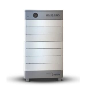 HomeGrid Stack’d 48V 7-Module LFP Lithium Iron Battery 33.6kWh for Residential and Commercial Solar Systems.