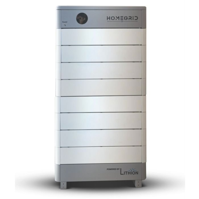 homegrid-stack-d-series-lfp-batteries-8-stack-of-batteries HomeGrid Stack’d 48V 8-Module Lithium Iron Battery 38.4kWh for Residential and Commercial Solar Systems.