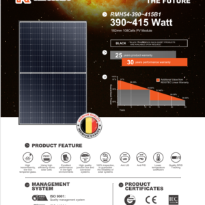 Regitec RMH54/415B1 – 415W PERC Solar Panels