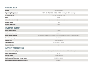 Fortress Power Solo 6.5K Inverter Specification 1