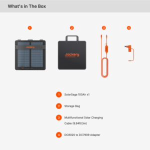Jackery SolarSaga 100 Air What's in the box