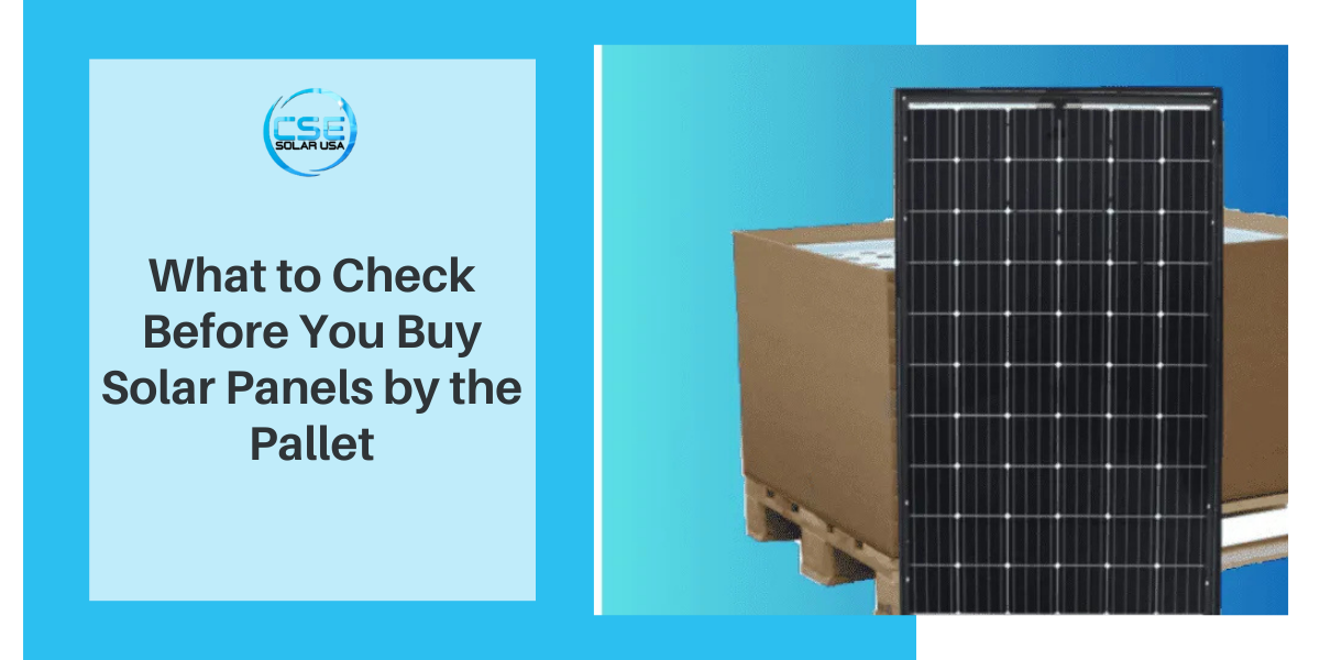 Buy solar panels by the pallet