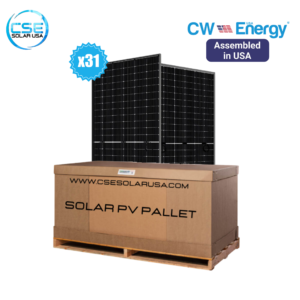 CW Energy 595W Bifacial Solar Panel CWT595-144TNB10 - 1 Pallet 31 pcs