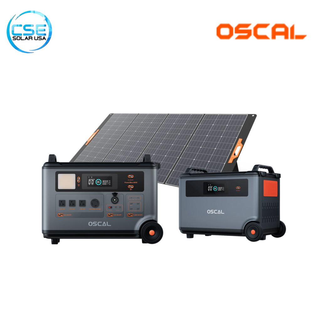 OSCAL PowerMax 6000 Solar Generator Bundle - CSE Solar USA