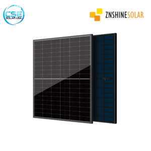 ZNShine 440W Solar All-Black Bifacial Solar Panel ZXM7-UHLDD108-440