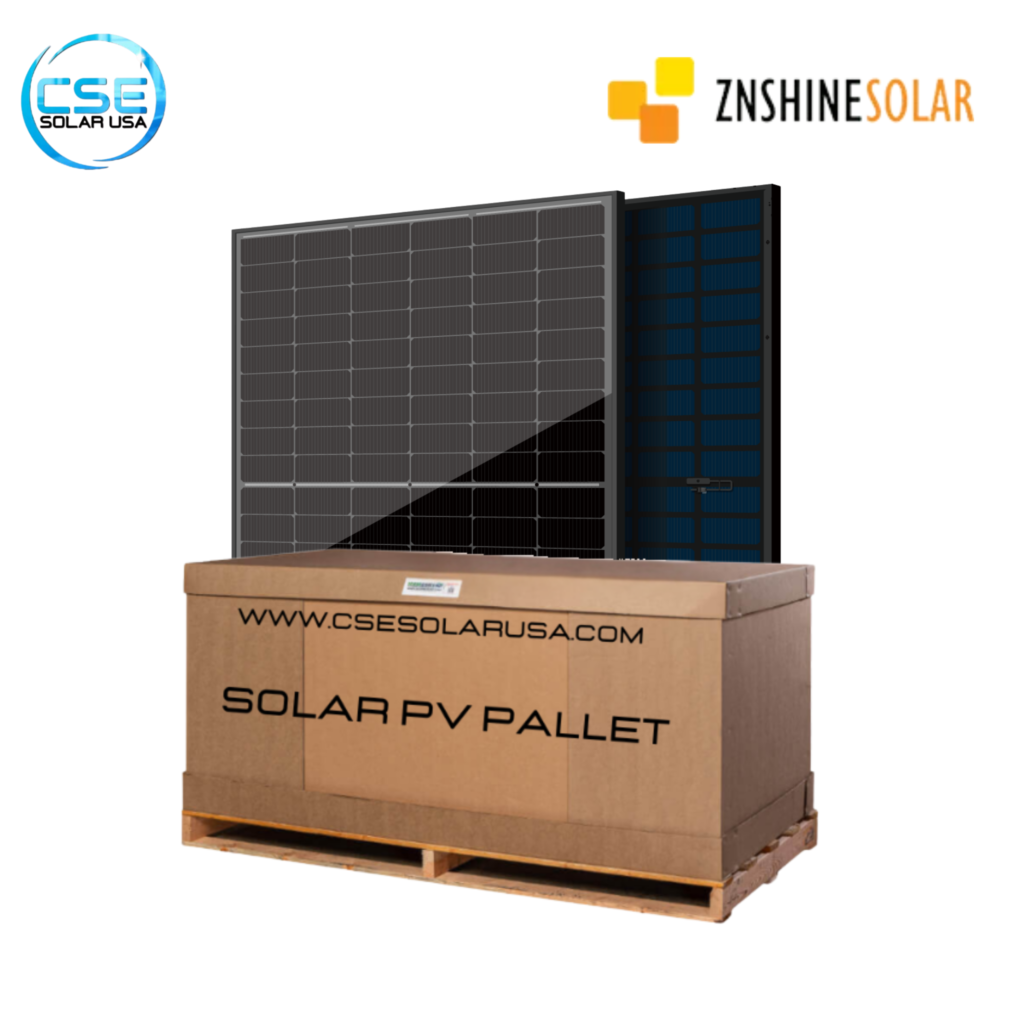 ZNShine 440W Solar All-Black Bifacial Solar Panel | ZXM7-UHLDD108