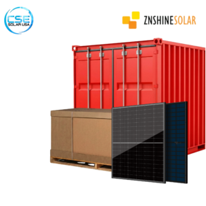 ZNShine 440W Solar All-Black Bifacial Solar Panel _ ZXM7-UHLDD108-440 _ Truckload (Container)