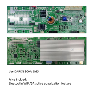 DAREN 200A BMS with Bluetooth, Wi-Fi and active balancing for DOCAN ENERGY ZZ48900M
