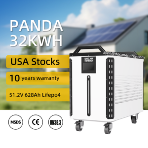 DOCAN ENERGY 32kWh-51.2V-PD 51.2V 628Ah LiFePO4 battery with wheeled enclosure