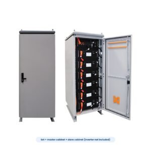 AIMS Power KITHY230VBATMS dual 230 V lithium battery cabinet set, 44 kWh