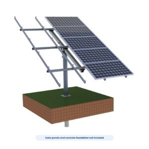 AIMS Power PV6X-250POLE heavy-duty single pole mount solar rack for 6 panels