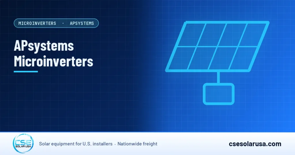 APsystems Microinverters — CSE Solar USA blog cover (illustration)