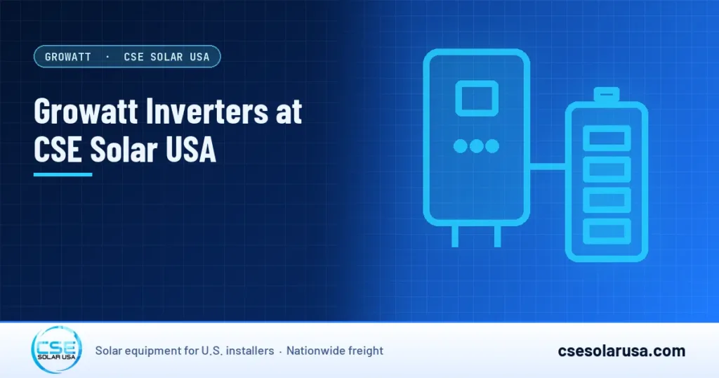 Growatt Inverters at CSE Solar USA — CSE Solar USA blog cover (illustration)