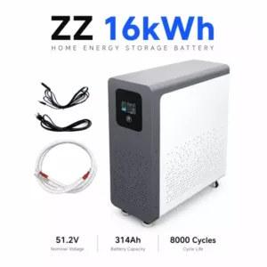 DOCAN ENERGY ZZ48300M 16kWh 51.2V LiFePO4 floor-standing battery with cables