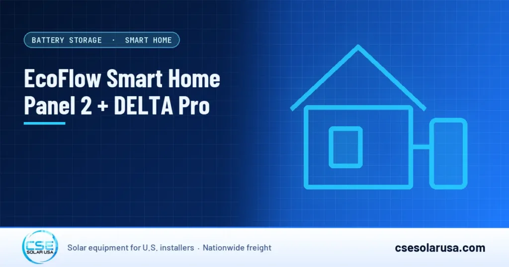 EcoFlow Smart Home Panel 2 + DELTA Pro — CSE Solar USA blog cover (illustration)