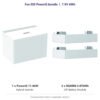 Fox ESS PowerQ bundle contents: one 11.4kW hybrid inverter and two EQ4000 3.97kWh battery modules, 7.95 kWh total
