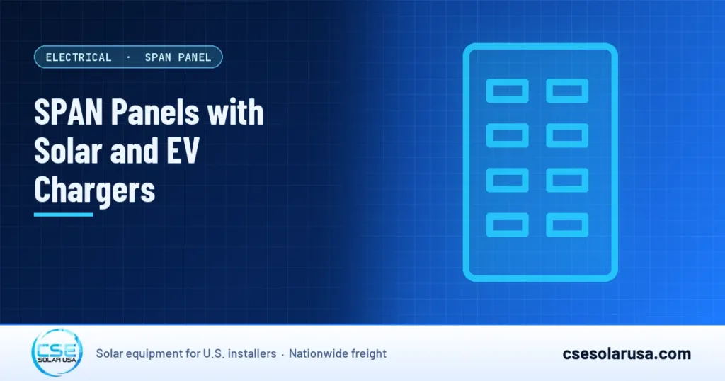 SPAN Panels with Solar and EV Chargers — CSE Solar USA blog cover (illustration)