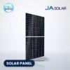 JA Solar JAM72D30/MB bifacial solar panel with CSE Solar USA and JA Solar logos