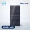JA Solar JAM72D40/MB N-type bifacial solar panel with CSE Solar USA and JA Solar logos