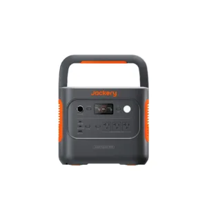 Jackery Explorer 2000 v2 portable power station, front view with AC outlets, USB ports and display