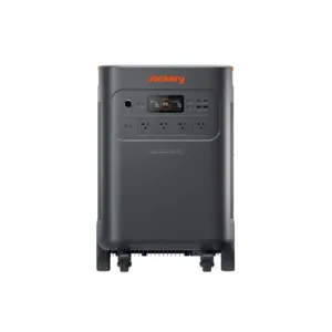 Jackery Explorer 5000 Plus portable power station front view showing AC, USB-C, USB-A and NEMA output ports