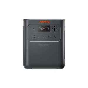 Jackery HomePower 3600 Pro Max portable power station, front view with AC outlets and display
