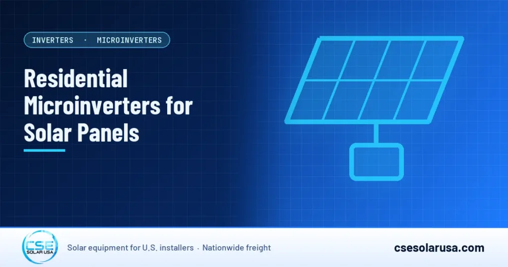 Residential Microinverters for Solar Panels — CSE Solar USA blog cover (illustration)